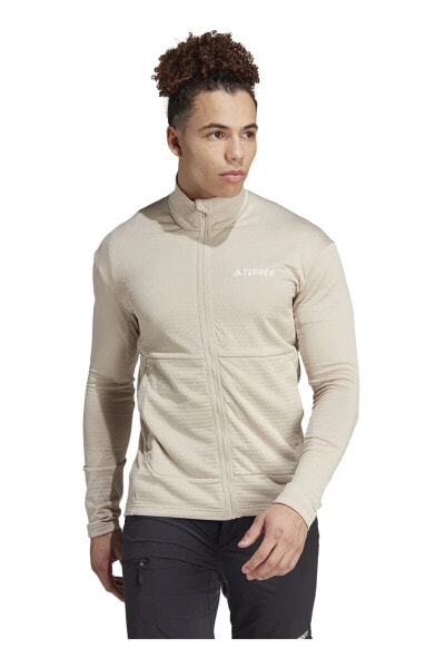 Bej Erkek Dik Yaka Regular Fit Polar Sweatshırt IB1217-MT LT FL FZ JA WON