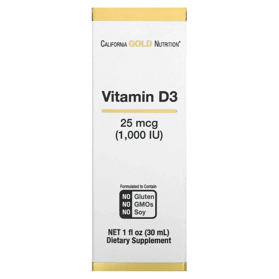 Vitamin D3, 25 mcg (1,000 IU), 1 fl oz (30 ml)