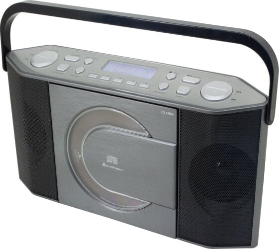 CD-проигрыватель Wörlein GmbH Soundmaster RCD1770AN - аналоговый и цифровой - DAB+, FM, PLL - проигрыватель - CD, CD-R, CD-RW - ЖК-дисплей - черный, серебристый