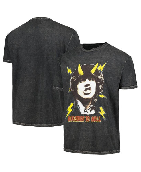 Men's Black AC/DC Highway to Hell Washed Graphic T-shirt