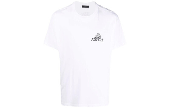 AMIRI FW21 胸处Logo短袖T恤 男款 白色 送礼推荐 / Футболка AMIRI FW21 LogoT MJLT021-100