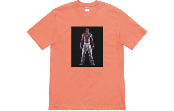 Supreme SS20 Week 1 Tupac Hologram Tee 人物印花短袖T恤 男女同款 霓虹橙色 送礼推荐 / Футболка Supreme SS20 Week 1 Tupac Hologram Tee T SUP-SS20-495