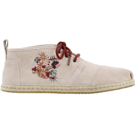 TOMS Bota Embroidery Booties Womens Beige Casual Boots 10012643
