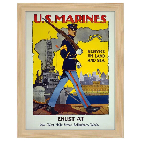 Bilderrahmen Poster U.S. Marines