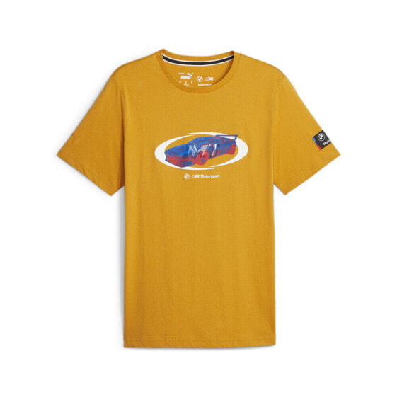Puma Bmw Mms Statement Car Graphic Crew Neck Short Sleeve T-Shirt Mens Yellow Ca