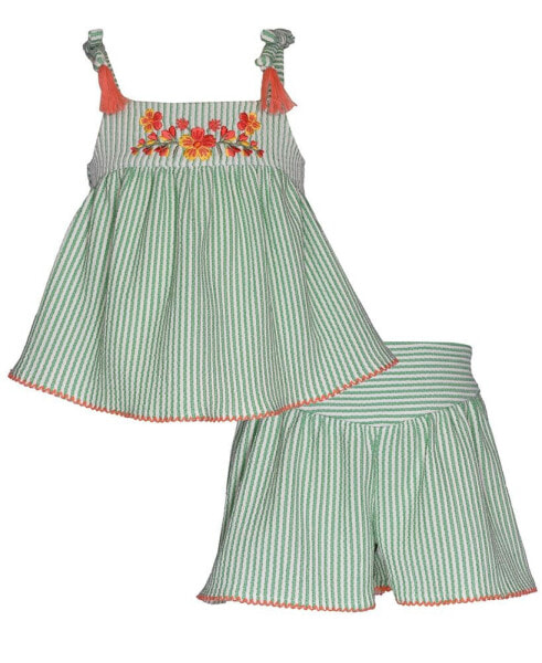 Baby Girls Striped Short Set