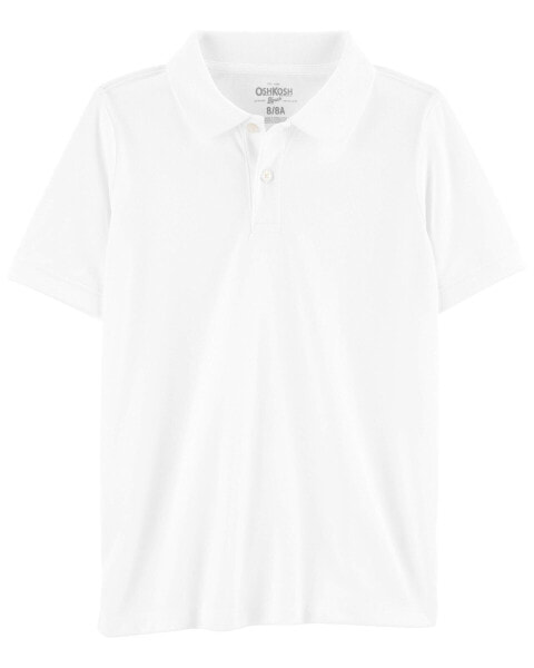 Kid White Piqué Polo Shirt 4