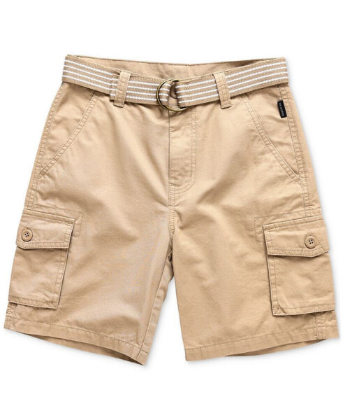 Big Boys Bobby Twill Cargo Shorts with D-Ring Belt