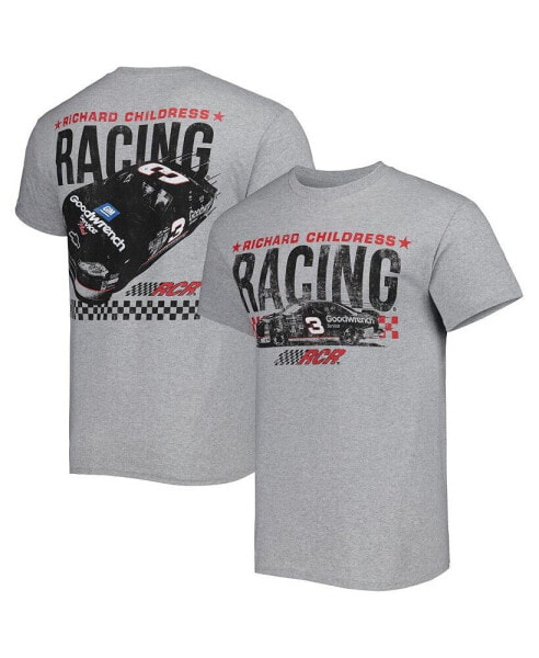 Men's Heather Gray Richard Childress Racing Goodwrench Two-Sided Car T-shirt