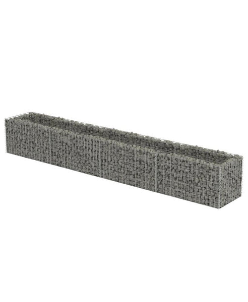 Gabion Raised Bed Galvanized Steel 141.7"x19.7"x19.7"