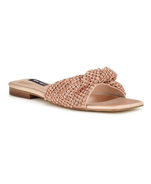 Women's Mande Embellished Square Toe Slip-On Sandals