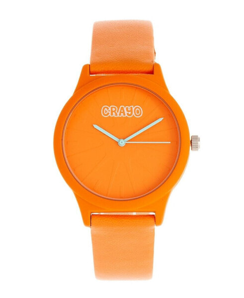 Часы Crayo Splat Orange Leatherette 38mm