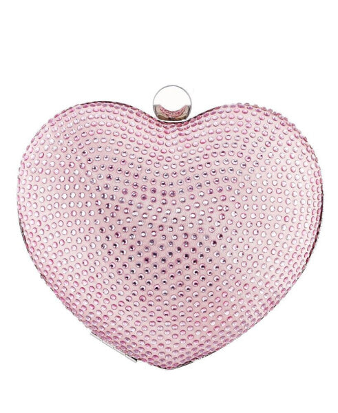 Сумка Nina Crystal Heart Minaudiere Bag