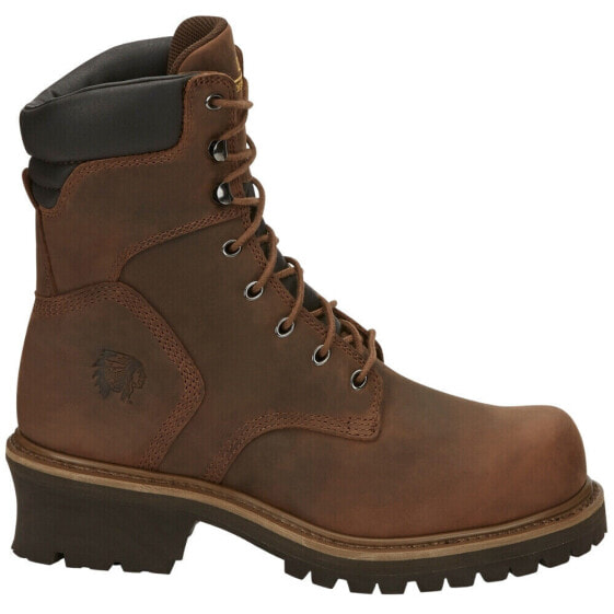 Chippewa Hador Heavy Duty 8 Inch Electrical Steel Toe Work Mens Brown Work Safe