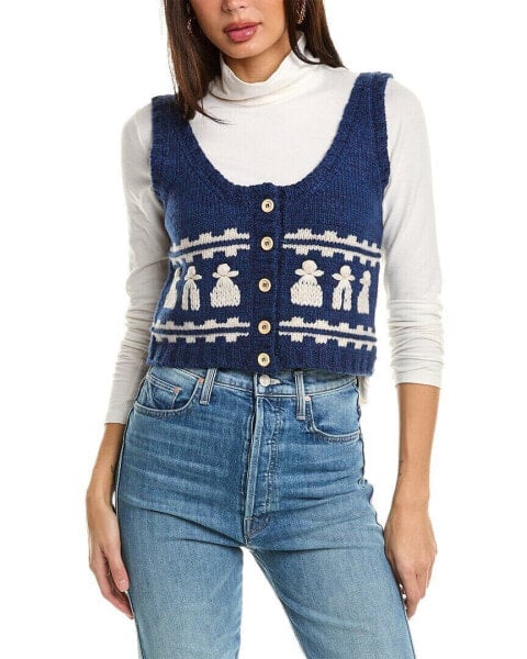 Sea Ny Afina Knits Cropped Wool Vest Women's