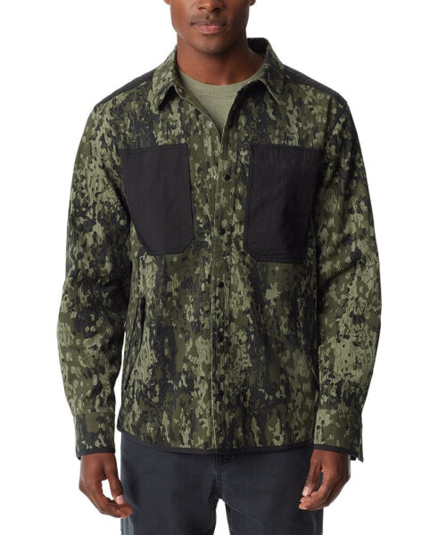 Men's Worker Standard-Fit Stretch Camouflage Shirt Jacket