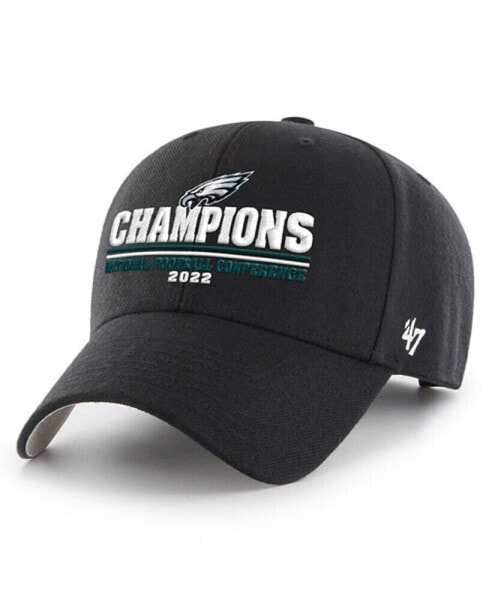 Men's Black Philadelphia Eagles 2022 NFC Champions MVP Adjustable Hat