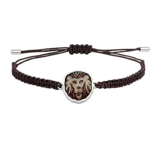 Swarovski Damen Armband by Fiona Endangered Animals Löwe Braun, Weiß, Rhodiniert 5352871