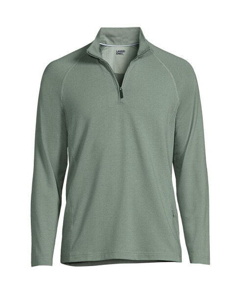 Men's Long Sleeve Raglan Social Active Quarter Zip