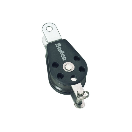 BARTON MARINE 350kg 8 mm Single Fixed Pulley With Rope Support/Removable Clevis Pin