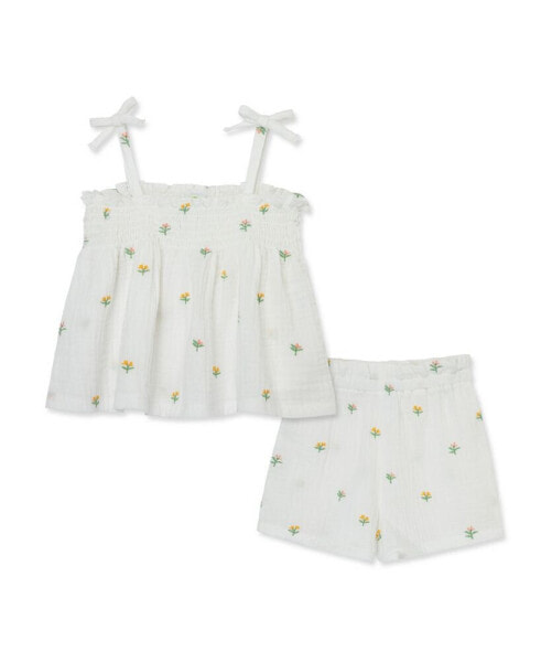 Baby Girls Floral Gauze Play Set