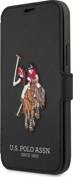Чехол для смартфона U.S. Polo Assn. iPhone 12 mini 5,4" черный/черная книга из коллекции Polo Embroidery