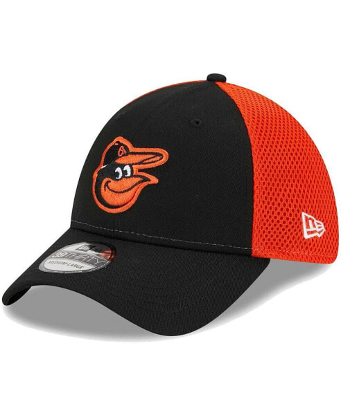 Men's Black Baltimore Orioles Team Neo 39THIRTY Flex Hat