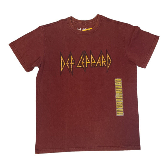 Def Leppard Men's Graphic Band Screen Print Short Sleeve T-Shirt