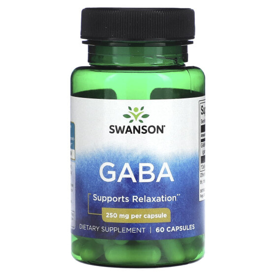 Аминокислоты Swanson Gaba, 250 мг, 60 капсул