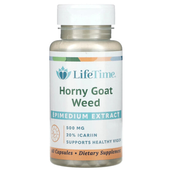БАД для мужского здоровья LifeTime Vitamins Horny Goat Weed, 500 мг, 60 капсул