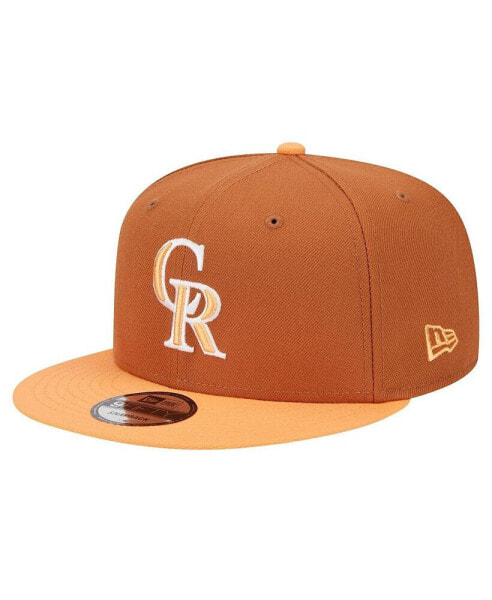 Men's Brown Colorado Rockies Spring Color Two-Tone 9FIFTY Snapback Hat