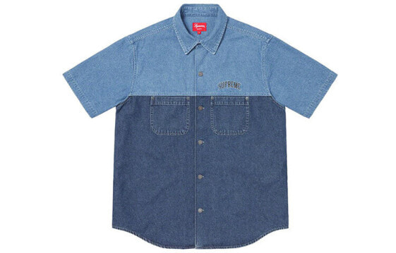 Рубашка Supreme SS19 2-Tone Denim Shirt SUP-SS19-10026