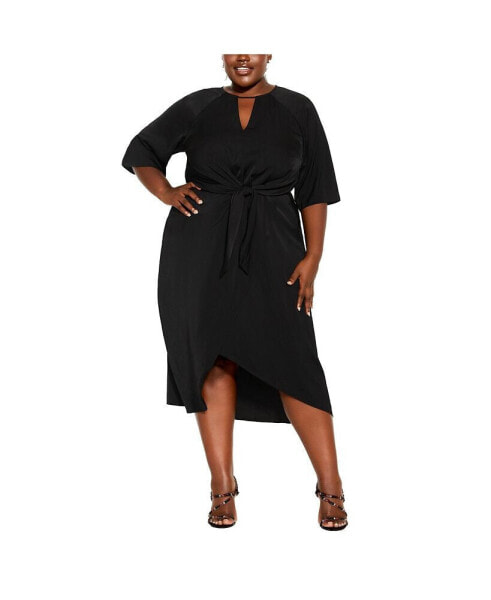 Plus Size Sleek Tie Dress