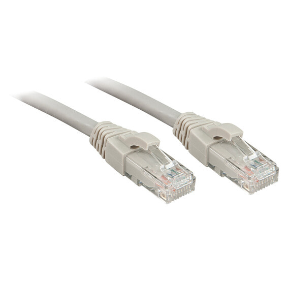 Lindy 0.3m Cat.6 U/UTP Cable - Grey - 0.3 m - Cat6 - U/UTP (UTP) - RJ-45 - RJ-45