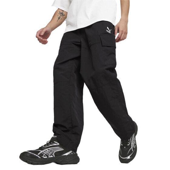 Puma Classics Cargo Pants Mens Black Casual Athletic Bottoms 62426001