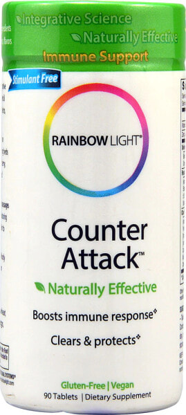 Rainbow Light Counter Attack Комплекс с берберином, андрографисом и бузиной, цинком и витамином С для иммунной поддержки 90 таблеток