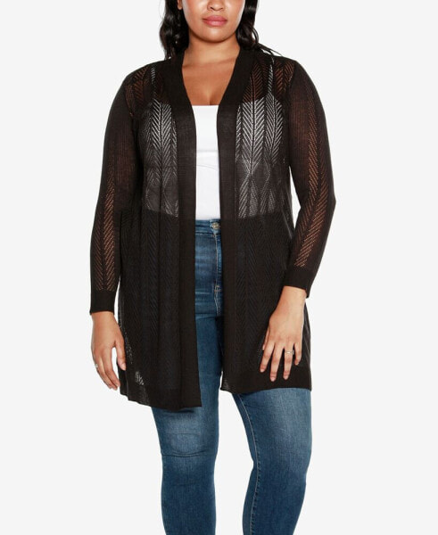 Plus Size Lightweight Duster Cardigan Sweater