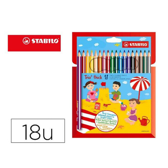 Цветные карандаши STABILO Трио Разноцветные 18 предметов