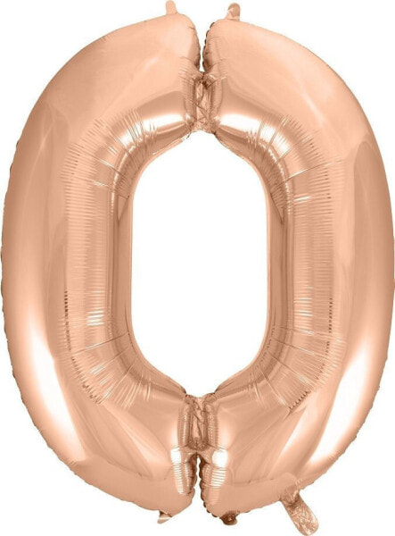 GoDan Balon foliowy "0" różowo-złoty 92cm