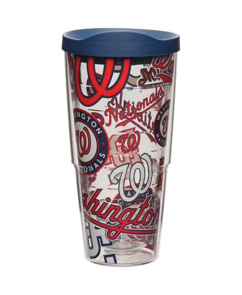 Washington Nationals 24 Oz All Over Wrap Tumbler with Lid