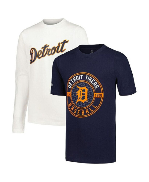 Футболка для малышей Stitches Набор футболок Navy, White Detroit Tigers