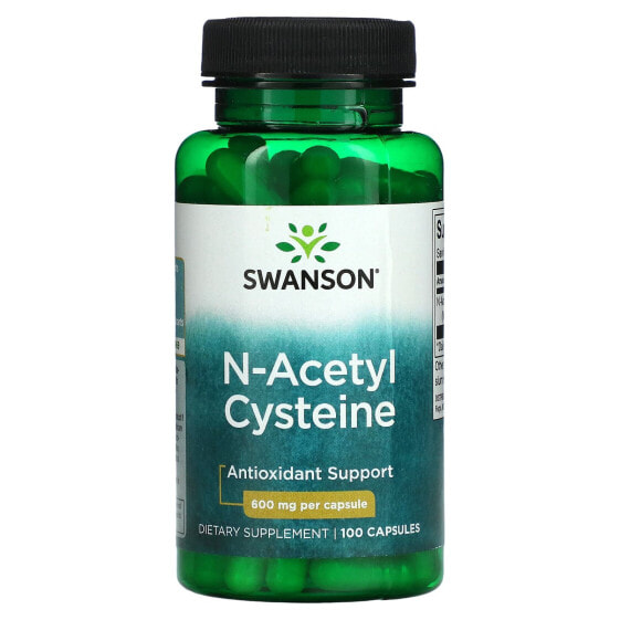 Антиоксидант Swanson N-Acetyl Cysteine, Поддержка Здоровья, 600 мг, 100 капсул