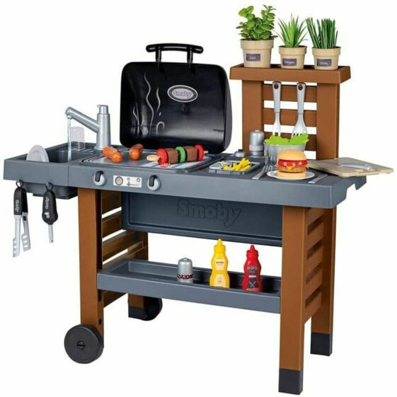 Игрушечная кухня Smoby Garden Kitchen Мангал 43 Предметы