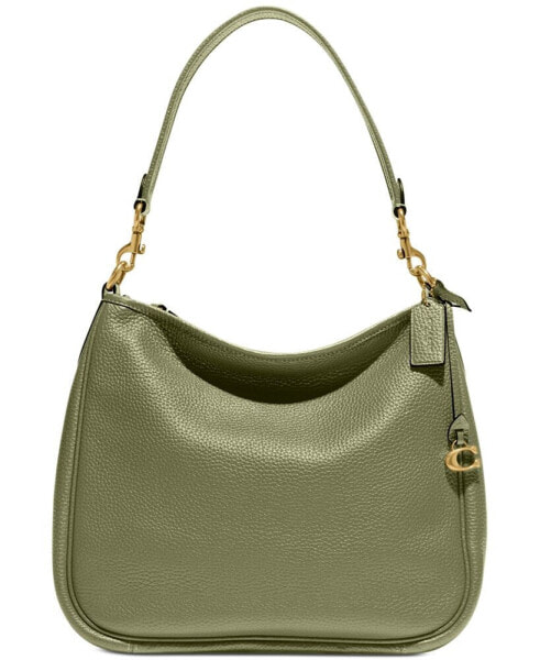 Soft Pebble Leather Cary Shoulder Bag with Convertible Straps