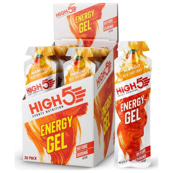 HIGH5 Energy Gels Box 40g 20 Units Mango