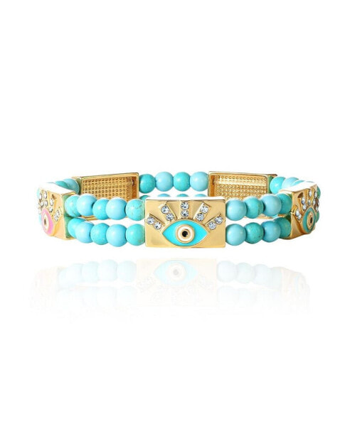 Womens Evil Eye Bracelet - Gold-Tone Evil Eye Bracelets for Women