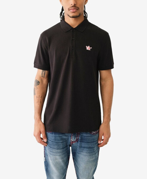 Футболка мужская с рукавами True Religion Buddha Patch Polo