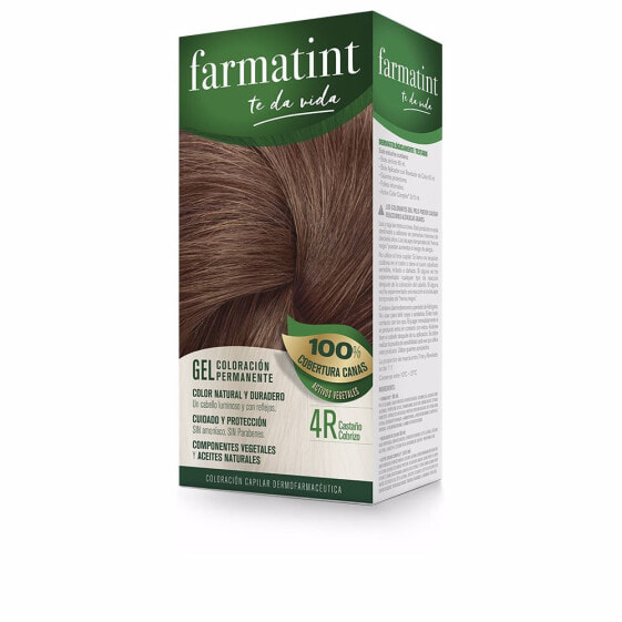 Farmatint	Permanent Coloring Gel No. 4R Перманентная краска для волос на растительной основе и маслах без аммиака, оттенок медно-каштановый