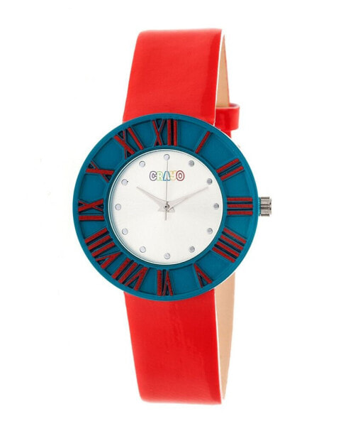 Unisex Prestige Red Polyurethane Strap Watch 37mm