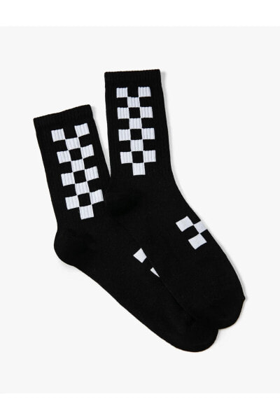 Soket Çorap Geometrik Desenli